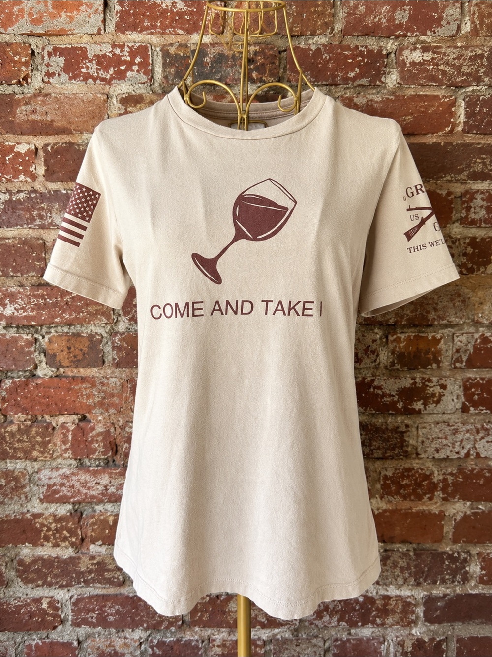Grunt Style “Come & Take It” Wine Graphic Tee Americana Patriot
